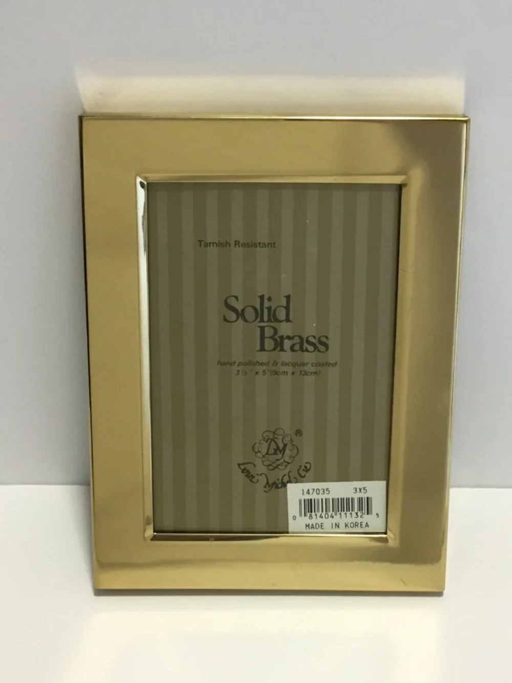 Vintage Solid Brass Picture Frame Rectangular 4.5x6 Tabletop Stand